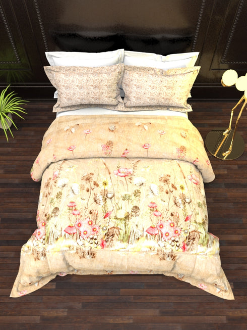 The White Moss DC London Double Bed 100% Cotton bedsheet with 2 pillow covers